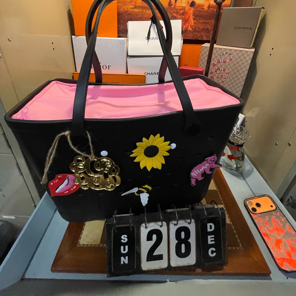 BLACK - SIMPLE STORIES VINYL TOTE BAG